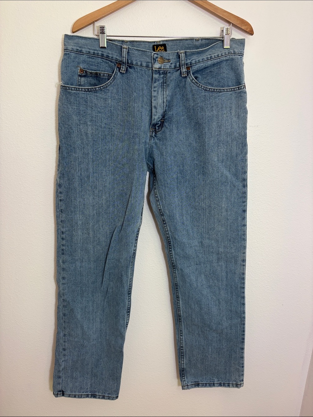 Lee Straight Leg Blue Wash Jeans